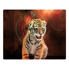 Cute Little Tiger Baby Double Sided Flano Blanket (large)  by FantasyWorld7