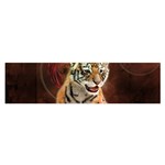 Cute Little Tiger Baby Satin Scarf (Oblong) Front