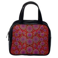 Hearts Can Also Be Flowers Such As Bleeding Hearts Pop Art Classic Handbags (one Side) by pepitasart