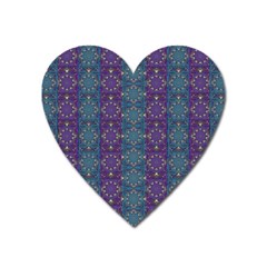 Retro Vintage Bleeding Hearts Pattern Heart Magnet