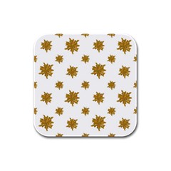 Graphic Nature Motif Pattern Rubber Square Coaster (4 Pack)  by dflcprints