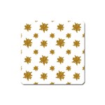 Graphic Nature Motif Pattern Square Magnet Front