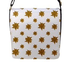 Graphic Nature Motif Pattern Flap Messenger Bag (l)  by dflcprints