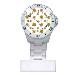 Graphic Nature Motif Pattern Plastic Nurses Watch