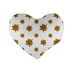 Graphic Nature Motif Pattern Standard 16  Premium Flano Heart Shape Cushions by dflcprints