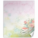 Romantic Watercolor Books and Flowers Canvas 8  x 10  8.15 x9.66  Canvas - 1