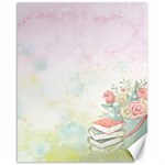 Romantic Watercolor Books and Flowers Canvas 16  x 20   15.75 x19.29  Canvas - 1