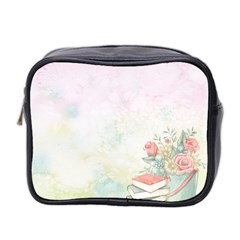 Romantic Watercolor Books And Flowers Mini Toiletries Bag 2-side by paulaoliveiradesign