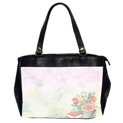 Romantic Watercolor Books And Flowers Office Handbags (2 Sides)  by paulaoliveiradesign