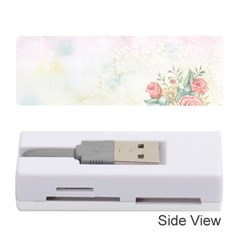 Romantic Watercolor Books And Flowers Memory Card Reader (stick)  by paulaoliveiradesign