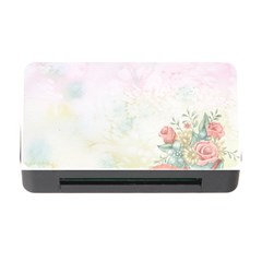 Romantic Watercolor Books And Flowers Memory Card Reader With Cf by paulaoliveiradesign