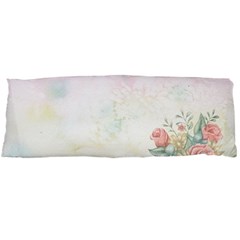 Romantic Watercolor Books And Flowers Body Pillow Case (dakimakura) by paulaoliveiradesign