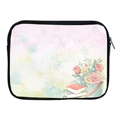 Romantic Watercolor Books And Flowers Apple Ipad 2/3/4 Zipper Cases by paulaoliveiradesign