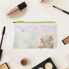 Romantic Watercolor Books And Flowers Cosmetic Bag (xs) by paulaoliveiradesign