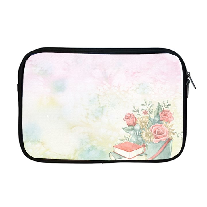 Romantic Watercolor Books and Flowers Apple MacBook Pro 17  Zipper Case