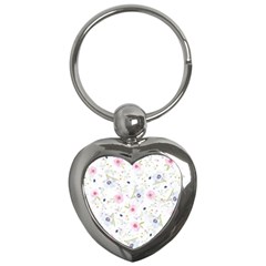 Floral Cute Girly Pattern Key Chains (Heart) 