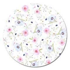 Floral Cute Girly Pattern Magnet 5  (Round)