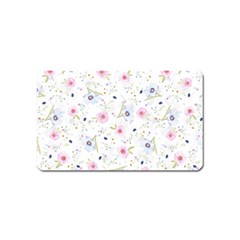 Floral Cute Girly Pattern Magnet (Name Card)