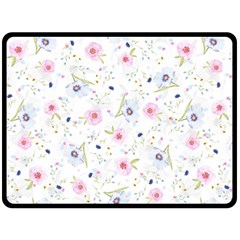 Floral Cute Girly Pattern Fleece Blanket (Large) 