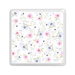 Floral Cute Girly Pattern Memory Card Reader (Square) 