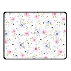 Floral Cute Girly Pattern Double Sided Fleece Blanket (Small) 