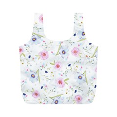 Floral Cute Girly Pattern Full Print Recycle Bags (M) 