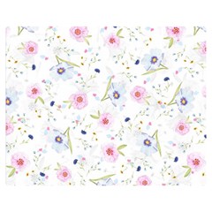 Floral Cute Girly Pattern Double Sided Flano Blanket (Medium) 