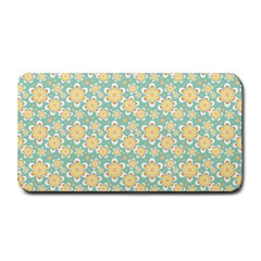 Seamless Pattern Blue Floral Medium Bar Mats