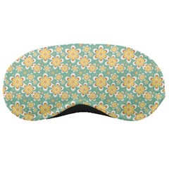 Seamless Pattern Blue Floral Sleeping Masks by paulaoliveiradesign