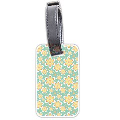 Seamless Pattern Blue Floral Luggage Tags (two Sides) by paulaoliveiradesign