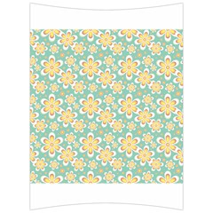 Seamless Pattern Blue Floral Back Support Cushion