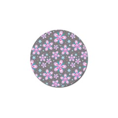 Seamless Pattern Purple Girly Floral Pattern Golf Ball Marker (4 Pack) by paulaoliveiradesign