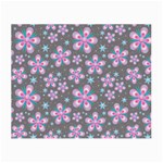 Seamless Pattern Purple Girly Floral Pattern Small Glasses Cloth Front