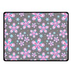 Seamless Pattern Purple Girly Floral Pattern Fleece Blanket (Small) 50 x40  Blanket Front