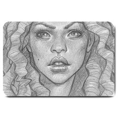 Dreaded Princess  Large Doormat  by shawnstestimony