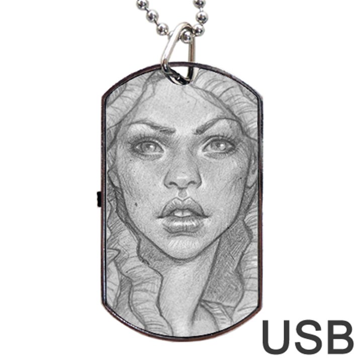 Dreaded Princess  Dog Tag USB Flash (One Side)