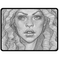 Dreaded Princess  Double Sided Fleece Blanket (large)  by shawnstestimony