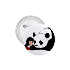 Girl And Panda 1 75  Buttons by Valentinaart