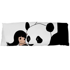 Girl And Panda Body Pillow Case Dakimakura (two Sides) by Valentinaart