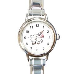 Unicorn sheep Round Italian Charm Watch