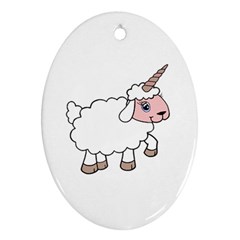 Unicorn sheep Ornament (Oval)