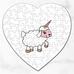 Unicorn Sheep Jigsaw Puzzle (heart) by Valentinaart