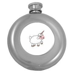 Unicorn sheep Round Hip Flask (5 oz)