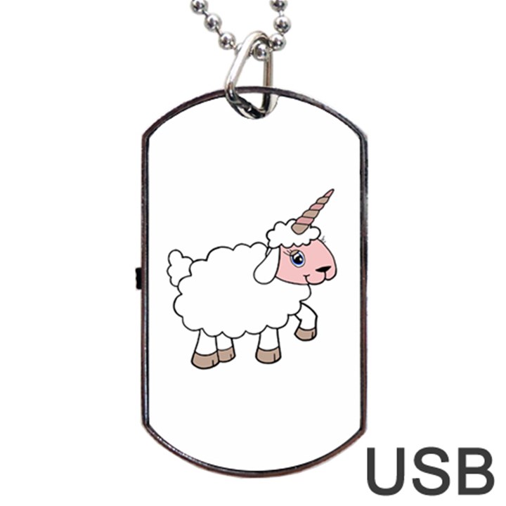 Unicorn sheep Dog Tag USB Flash (One Side)