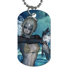 The Wonderful Water Fairy With Water Wings Dog Tag (two Sides) by FantasyWorld7