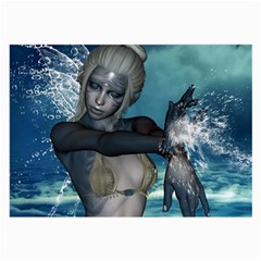 The Wonderful Water Fairy With Water Wings Large Glasses Cloth (2-side) by FantasyWorld7