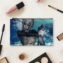 The Wonderful Water Fairy With Water Wings Cosmetic Bag (medium)  by FantasyWorld7