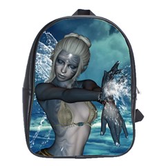 The Wonderful Water Fairy With Water Wings School Bag (large) by FantasyWorld7