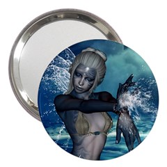 The Wonderful Water Fairy With Water Wings 3  Handbag Mirrors by FantasyWorld7