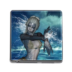 The Wonderful Water Fairy With Water Wings Memory Card Reader (square) by FantasyWorld7